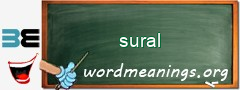 WordMeaning blackboard for sural